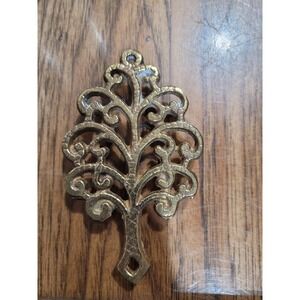 Vintage Brass Trivet‎ Tree of Life